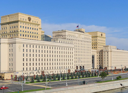 Building of Russian Ministry of Defence at Frunzenskaya Embankment. Moscow, Russia